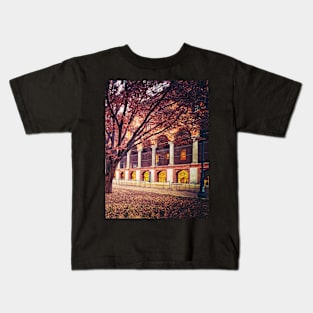 Autumn Leaves Trees Nature City Architecture Italy Kids T-Shirt